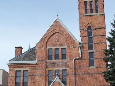 exterior of 1883 stutsman county courthouse photo